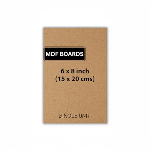 Image of ArtzFolio MDF Board 2.1mm Thick Cutout Sheets for DIY Art Craft Project | Unfinished Sides Engineered Wood Blanks for Paintings, Laser, Engraving | 6x8 inch (15x20 cms) | Single Piece