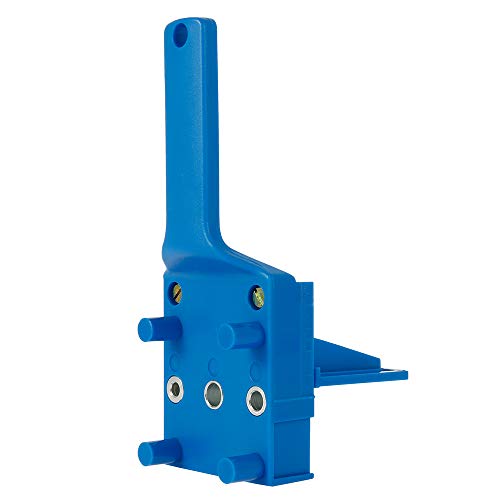 NKTIER Universal Bohrschablone,Universal-Dübelhilfe,für Ø 6/8/10 mm Holzdübel geeignet (1 Stück, Blau) Cover
