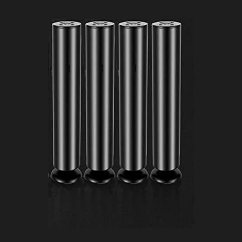 Pied de meuble rond 0-15 mm Feng Shui en acier noir renforcé pour projet de bricolage chic