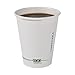 ECO PRODUCTS Compostable Disposable GreenStripe 8oz Coffee Cups, Case of 50, White Single Wall Hot Paper Cup, Plant Based PLA Lining, Biodegradable 6