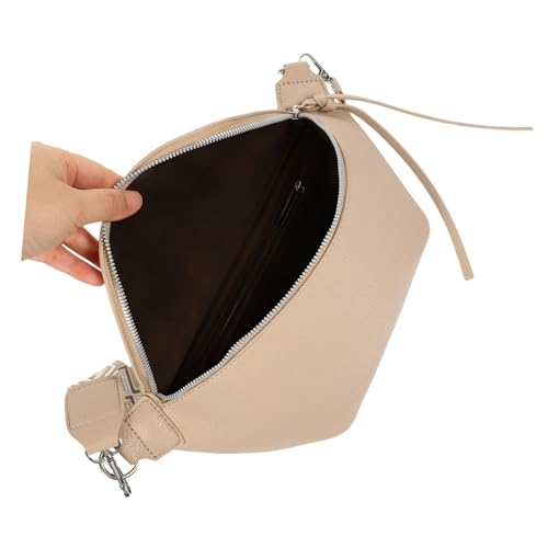 Bolso de pecho para mujer de PU blanco con compartimentos 6