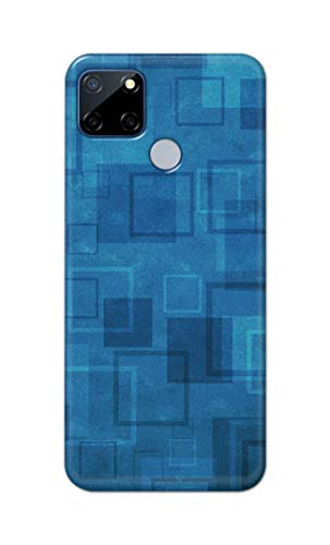 Image of Printed Hard Back Cover Case for Realme C12 Back Cover (Plain Azure Blue) -1302