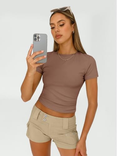 AUTOMET Womens 3 Piece Short Sleeve Shirts Basic Going Out Slim Fitted Crop Tops 2025 Summer Y2k Clothes3