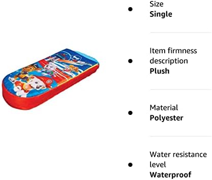 Paw Patrol Junior ReadyBed - 2 in 1 kids sleeping bag and inflatable air bed in a bag with a pump