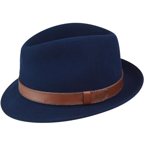 Bailey of Hollywood Perry Fedora Navy, Medium