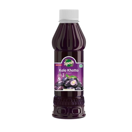 Image of SPESH Kala Khatta Syrup 700 ML | Premium Instant Refreshing Drink | Ready to Mix With Water, Milk, Ice Creams, Faloodas, Mock Tails, Desserts & Sweets