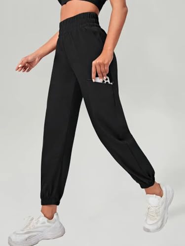 Image of LERIYA Fashion Women's Joggers - Soft High Waist Straight Fit Pants | Comfortable Polylyrca Trousers Travel