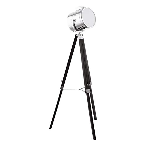 EGLO UPSTREET Stehleuchte Holz 60 W, schwarz
