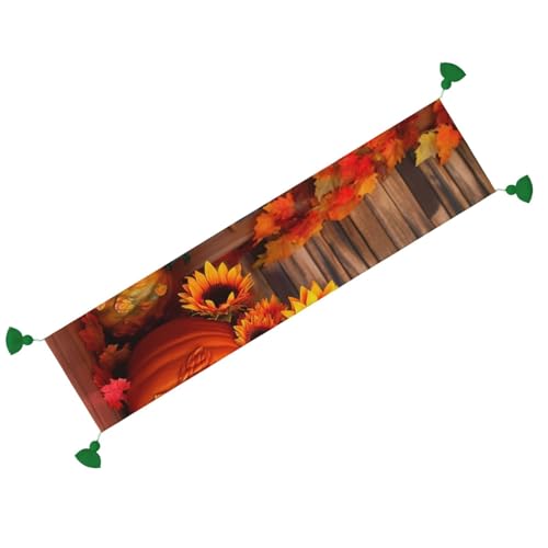 Chemin de table en lin de qualité supérieure style rustique chic 152 cm - 3