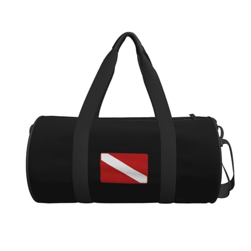 Scuba Diving Deep Dive Flag Convertible Garment Bag with Shoulder Strap, Carry on Garment Duffel Bag for Men Women - Rolling Foldable for Travel Luggage Bags (Black)2