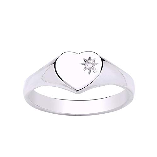 Plata de ley 925 y diamante blanco para niños Joyería fina unisex