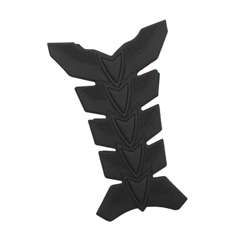 RASTKY Motorrad 3D -Gelöl -Gastankpolsterfisch -Knochenschützer Aufkleber für Allgemeine Verschleiß und Tränenschutz auf der Straße, Sport, Off -Straßenfahrzeuge (Black)