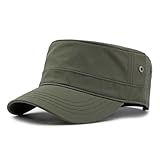 chennuo cappello militare uomo berretto con visiera vintage stile army piatto da baseball 5 colori (it, numero, 55, 61, verde militare)