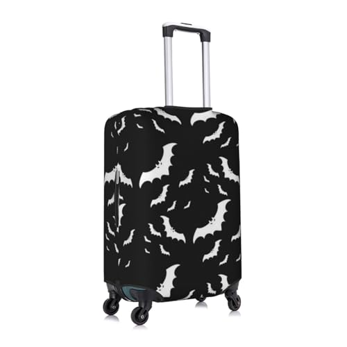 Halloween Flying Bats Printed Luggage Cover Elastic, Washable, Universal Fit 18-32 Inch Travel Suitcase Cover Easy To Identify3