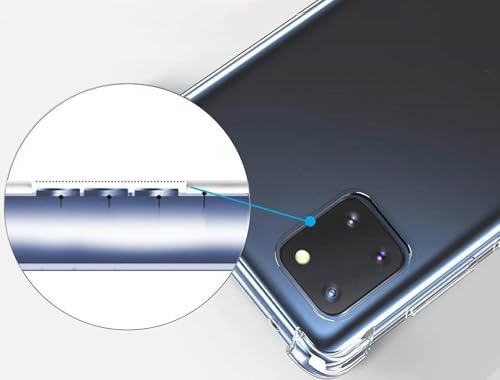 Image of BOXXO Flexible Back Cover for Samsung Galaxy Note 10 Lite | Back Cover Transparent Clear Shockproof Case Four Corner Protection | Slim Protective Mobile Phone Cover for Samsung Note 10 Lite