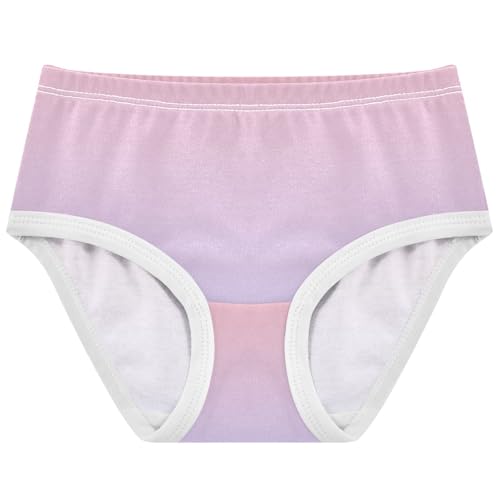 Joisal Blush Pink Lavender Blue Gradient Girls Underwear Toddlers 2t Cotton Girl Panties Cute Fun Print Briefs Kids Undies