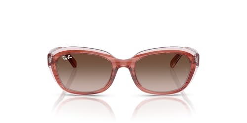 Ray-Ban Child Sunglasses Striped Violet On Transparent Violet Frame, Grey Gradient Violet Lenses, 48MM