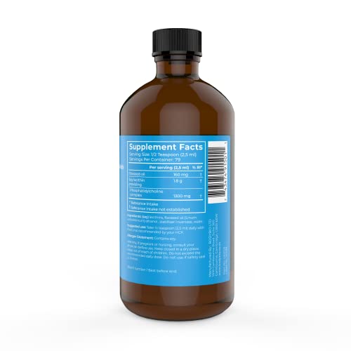 Bodybio Brain Supplement 8 Oz - Pure Phospholipid Complex For Healthy Aging | Nootropics Booster | Enhance Focus, Memory, Cellular Repair Phosphatidylcholine For Increased Bioavailability #TOP1