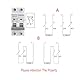 Heschen 2 Stück DC Miniatur-Leistungsschutzschalter, HSB6C-DC, 2 Polig, DC500V 50A, Photovoltaik-Leistungsschalter, für Solar-PV-Anlage Solarzellen Gittersystem, 35mm DIN-Schienenmontage (50A)