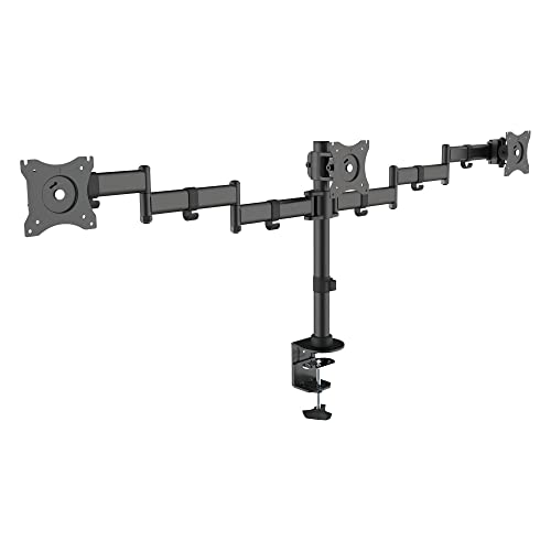 Bras articulé pour trois moniteurs de bureau Kantek réglable en hauteur MA230
