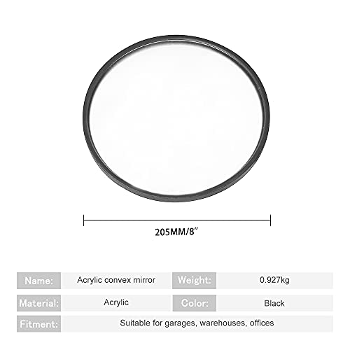 Cnqlis 8 Inch Convex Mirror Outdoor With Adjustable Wall Fixing Bracket,Driveway Mirror,Blindspot Traffic Mirror For Driveway Garage Park Outdoor Wide Angle View Curved Security Blind Spot Mirrors #TOP1