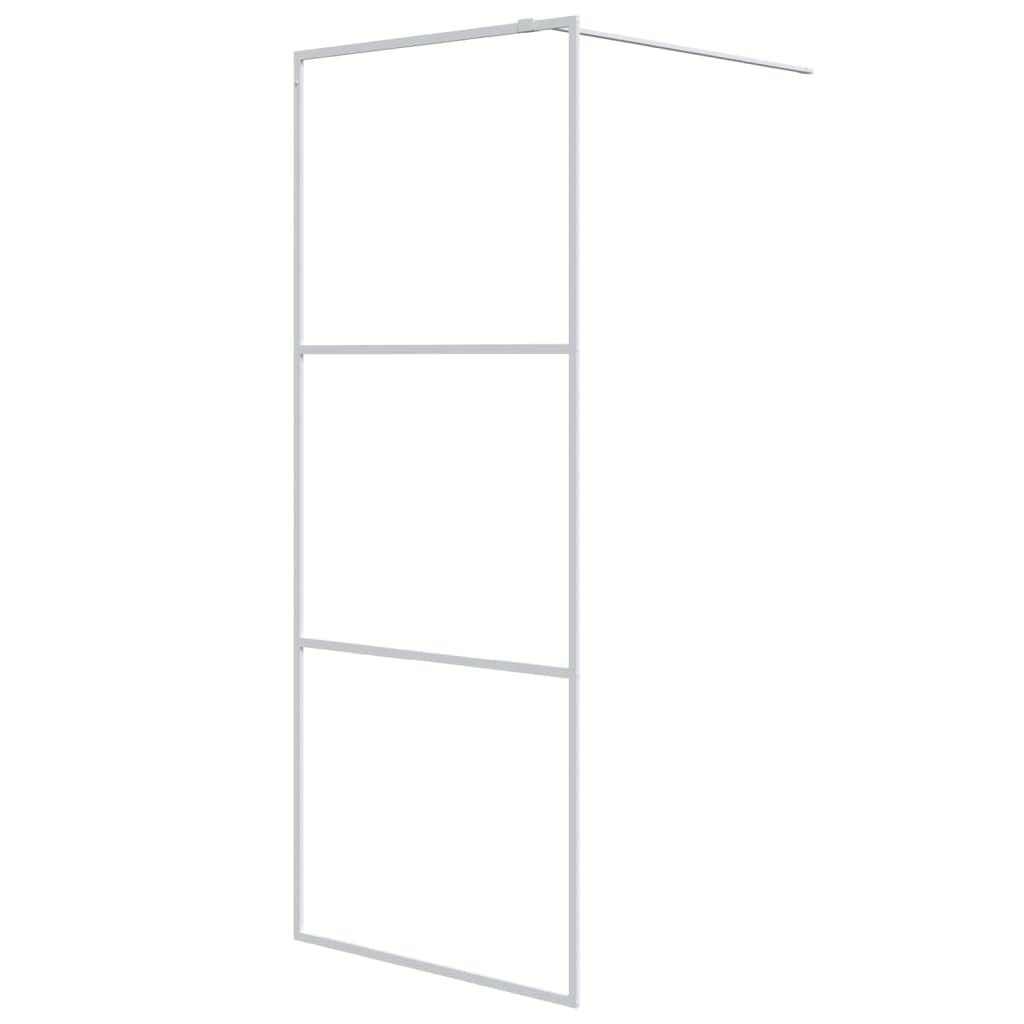 INLIFE Mampara de ducha de cristal templado transparente, 80 x 195 cm, 21,42 kg, 152120