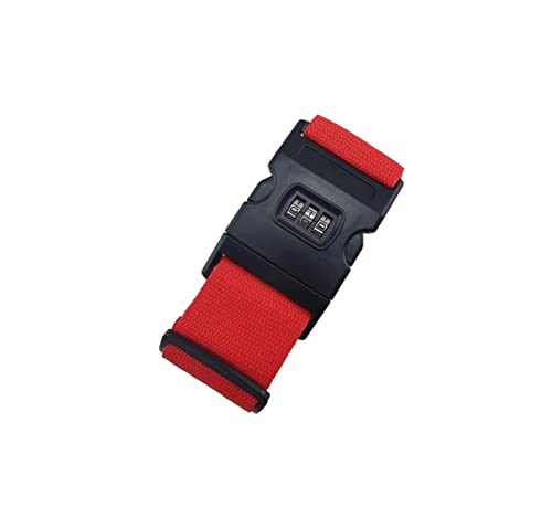 Fita de segurança Primicia com cadeado codificável para fechar mala - Vermelha