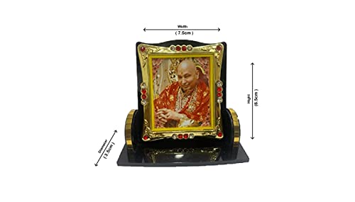 Guru Ji CAR SWAROOP Dashboard Shukrana Guru Ji Home Decor,Office Table (Guruji Face) Desktop and Workplace (Black)