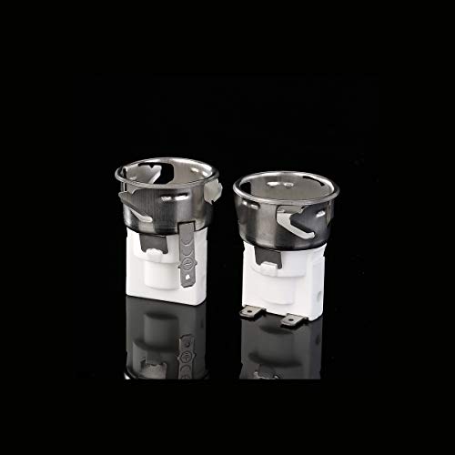 Meter Star E14 High Temperature Resistance 500 Degrees 250V 25W Oven Lamp, Round Head Glass Cover Resistant to High Temperature, Oven Lamp Holder, Ceramic Lamp Head 2501 Kit