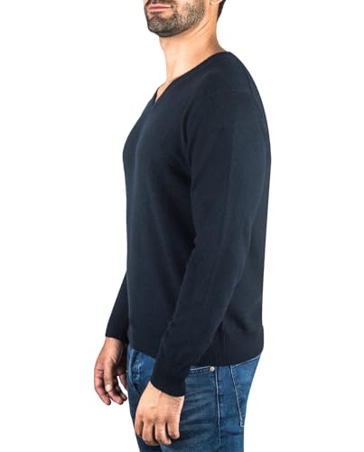 Pull col en V pour hommes 100% cachemire de qualité supérieure - 2