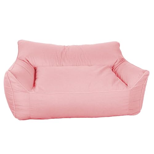 YUZDNM Funda De Puff - Funda De Bolsa De Frijoles, Funda para sillón Tipo puf, con Almacenamiento, para sofá de 2 plazas, para Interior y Exterior (sin Relleno), 150 x 100 x 80 cm(Rose)
