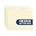File Folder, 1/3 Cut Tab, Letter Size, Great for Organizing and Easy File Storage, 100 Per Box (Manila)