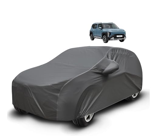 Image of Auto Hub Waterproof Car Cover Compatible with Kia Syros Car Cover with Mirror Pocket and Soft Cotton Lining, Syros Car Body Cover Waterproof - Grey