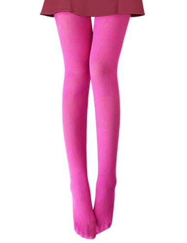 VERO MONTE 1 Pair Women's Hollow Out Knitted Patterned Tights (Pink)