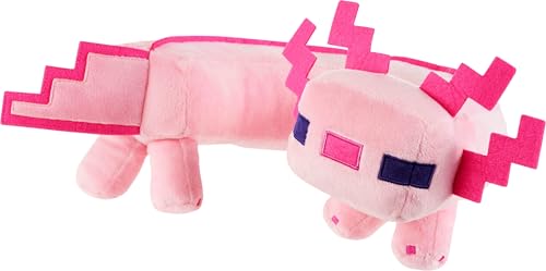 Image of Mattel Minecraft Axolotl Neck Pillow, Plush Toy | Stuffed Toy with Sounds for Travel, Comfort & Play, For Kids & Collectors (Amazon Exclusive)