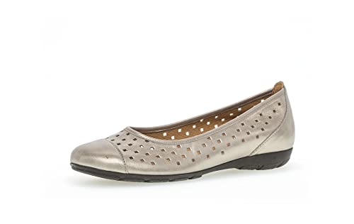Gabor Femme Ballerines, Dame Ballerines Classiques,Chaussures de Loisir,Ballerines,Chaussures d'été,Slip-on,Beige (Mutaro),40.5 EU / 7 UK