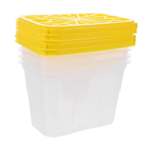 WOONEKY 4個除湿盒 空ボックス 耐久性プラスチック製 簡単設置可能 衣類収納やキャビネット用 繰り返し使える湿気吸収ホルダー 室内家用