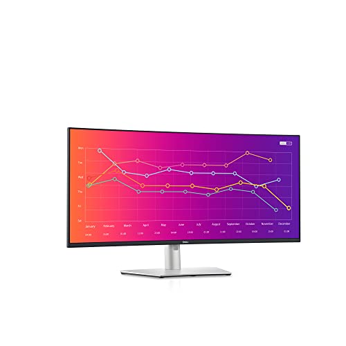 Dell U3821Dw Ultrasharp Curved Usb-C Hub Monitor - 37.52-Inch Wqhd (3840 X 1600) 60Hz 2300R Curvature Display, 8Ms Response Time, Usb-C/Dp/Hdmi/Rj-45, Height/Slant/Tilt/Swivel Adjustability - Silver #TOP1
