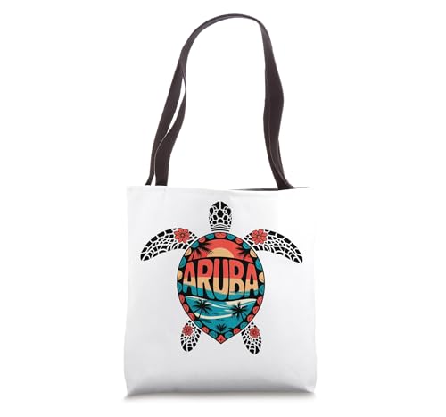 Bolso tote con diseño de Aruba, recuerdo de vacaciones miniatura 1