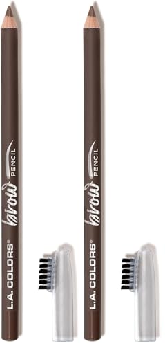 L.A. COLORS On Point Brow Pencil, Dark Brown CBP396 0.28 Oz