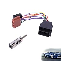 Autoradio Adapter Set, Universeller Radioadapter mit Antennenadapter DIN ISO, Klemme 15 + 30, Steckbare Verlängerung für Autoradio, ISO Adapter für alle gängigen Fahrzeuge, Einfache Installation