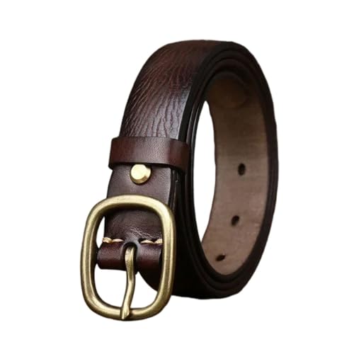 Men Leather Belt Thick Cowhide Needle Buckle Business Style