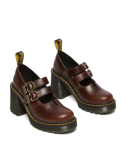 Dr. Martens Women's Eviee Platform, Dark Brown Pull Up, 9UK, 11 US Women