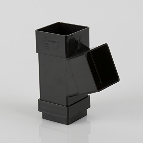 Brett Martin Squarestyle Downpipe 112.5 degree branch BR518B BLACK