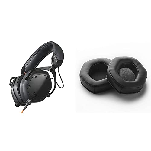 Crossfade M-100 Master Over-Ear Headphone - Matte Black & V-Moda XL Cushions for Over-Ear Headphones - Black