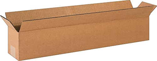 The Packaging Wholesalers 24 x 4 x 4 Inches Shipping Boxes, 25-Count (BS240404)
