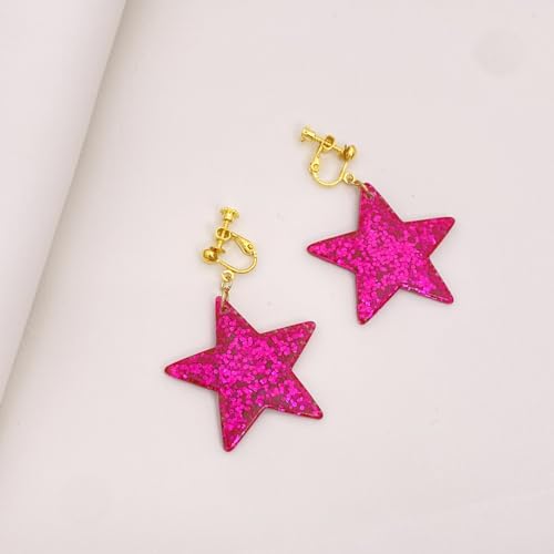 Aretes clip on estrella rosa MOKAVIKY 25 miniatura 4