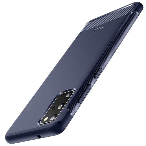 JETech Slim Fit Case for Samsung Galaxy S20 5G, Thin Phone Cover with Shock-Absorption and Carbon Fiber Design (Blue)