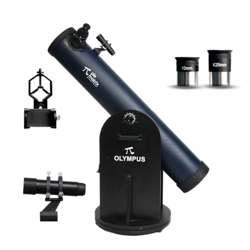 Image of Pie Matrix Olympus 160 /1300 Newtonian Reflector Telescope with Dobsonian Mount - 160mm Aperture, 1300mm Focal Length, 3X Barlow Lens, Ideal for Beginners and Enthusiasts