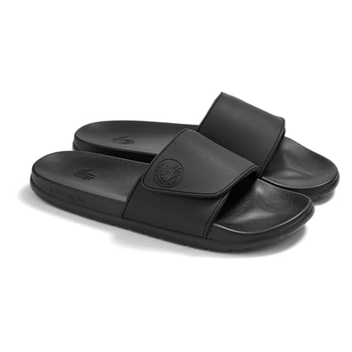 Body Glove Men’s Slides, Cushioned Slide-on Sandal Slippers with Padded Adjustable Strap